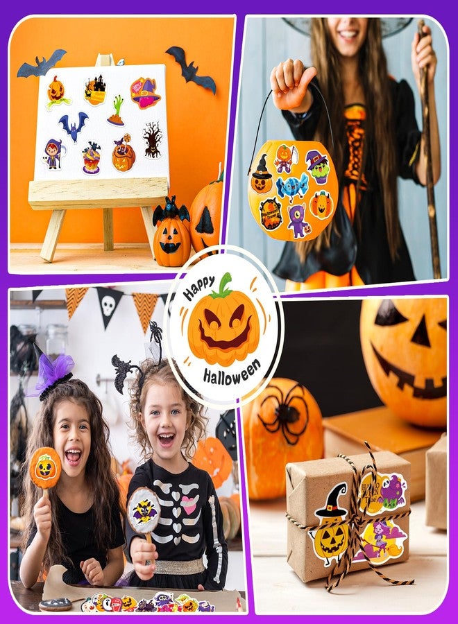 WAKEMOODEI 300PCS Halloween Stickers for Kids, Cute Halloween Pumpkin Stickers Bulk for Water Bottles Vinyl Holiday Sticker for Teens, Party Favors Gifts - Image 4